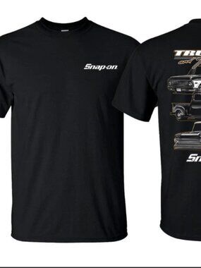 Classic Vintage Trucks and Tools Graphic Black T-shirt